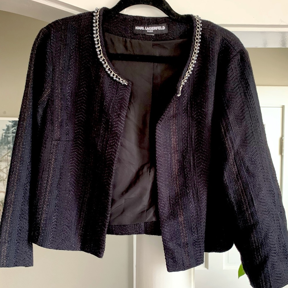Karl Lagerfeld Black Crop Jacket